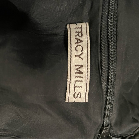 Vintage velvet cocktail dress with fur neckline Tracy Mills Circa late 1980’s - Picture 5 of 14